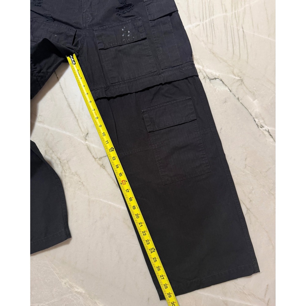 Balenciaga Unisex XS Convertible Cargo Pants Distressed Paint Splatter Utility - Picture 8 of 16